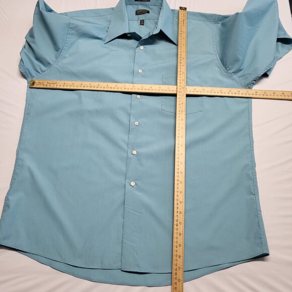 Vintage Arrow Mens Shirt Poplin XL 17 34/35 Button Up Wrinkle Free Long Sleeve - Picture 13 of 16